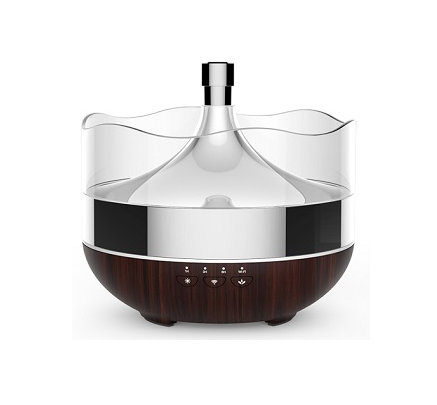 Luxusní smart aroma difuzer 400ml tmavý - dálkově ovládaný přes wifi